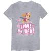 imageTstars Paw Patrol Skye Daddys Lil Pup Fathers Day Toddler Kids Girls Fitted TShirtGray