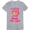 imageTstars Skye Paw Patrol Shirt Fathers Day I Love My Dad Toddler Girls Kids Fitted TShirt 2T Gray