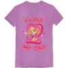 imageTstars Skye Paw Patrol Shirt Fathers Day I Love My Dad Toddler Girls Kids Fitted TShirt 3T Lavender