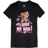 imageTstars Skye Paw Patrol Shirt Fathers Day I Love My Dad Toddler Girls Kids Fitted TShirt 4T Black