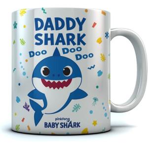 imageDaddy Shark Coffee Mug for Dad Fathers Day Funny Baby Shark Mug Father Daughter or Father Son Gifts Baby Shark Doo doo doo Father Ceramic Mug Dad Birthday Gifts Novelty Mug 15 Ounce White
