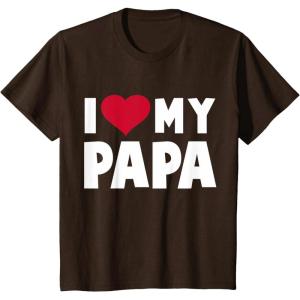 imageKids I Love My DaddyGifts for Dad Papa Fathers Day Toddler Kids TShirtBrown