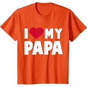 imageKids I Love My DaddyGifts for Dad Papa Fathers Day Toddler Kids TShirtOrange