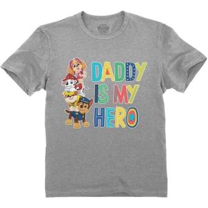 imageTstars Paw Patrol Skye Daddy is My Hero Fathers Day Toddler Kids TShirtGray