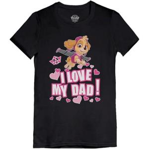 imageTstars Skye Paw Patrol Shirt Fathers Day I Love My Dad Toddler Girls Kids Fitted TShirt 4T Black
