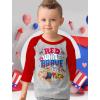 imageRed White ampamp Brave Paw Patrol Unisex 4th of July Shirt USA American Flag Memorial Day 34 Sleeve Baseball JerseyRed