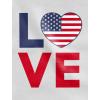 imageTstars 4th of July Love USA Heart Flag Patriotic 34 Women Sleeve Baseball Jersey ShirtBlueWhite