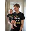 imageTstars Daddy of a Princess ampamp Daughter of a King Dad and Baby Matching Outfits Fathers Day Shirt and Infant Bodysuit SetMan Black  Baby Black