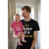 imageTstars Daddy of a Princess ampamp Daughter of a King Dad and Baby Matching Outfits Fathers Day Shirt and Infant Bodysuit SetMan Black  Baby Wow Pink