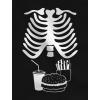imageTstars Halloween Pregnancy Baby Girl Xray Shirt Burger Skeleton Costume for CouplesDad Black  Mom Black