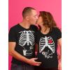 imageTstars Halloween Pregnancy Baby Girl Xray Shirt Burger Skeleton Costume for CouplesDad Black  Mom Black