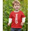 imageTstars Kids Valentines Day Shirt Red Hearts Tie Valentine Shirts for Youth and Toddler Boys ampamp GirlsRed