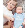 imageTstars Little Brother Newborn Outfit Baby Announcement Baby Boy Infant Bodysuit Sibling Shirts Little BroAqua
