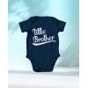 imageTstars Little Brother Newborn Outfit Baby Announcement Baby Boy Infant Bodysuit Sibling Shirts Little BroNavy