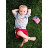 imageTstars Trex Dinosaur American Flag Boys 4th of July Shirt Toddler Kids PatrioticGray