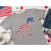 imageTstars Trex Dinosaur American Flag Boys 4th of July Shirt Toddler Kids PatrioticGray