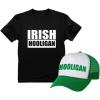 imageIrish Hooligan Party Set Outfit For St Patrick Day  Tshirt and Trucker Cap Cap greenwhite OSShirt Black Small
