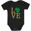 imageTstars  Irish Clover Love St Patricks Day Cute Irish Baby BodysuitBlack