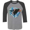 imageTstars 4th of July Eagle American Flag Patriotic 34 Sleeve Baseball Jersey ShirtBlackGray