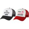 imageTstars Mr ampamp Mrs Gift for Couples Anniversary Married Couples Matching Set Mesh CapsMr BlackWhite  Mrs RedWhite
