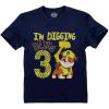 imageTstars Rubble 3rd Birthday Boy Digging Being 3 Shirt Gifts for Three Years Old Boys Bday Paw Patrol Toddler Kids TShirtNavy