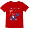 imageTstars Tractor Digging 4th of July Shirts Kids Memorial Day USA Flag Infant ampamp Toddler Patriotic ShirtsRed