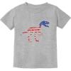 imageTstars Trex Dinosaur American Flag Boys 4th of July Shirt Toddler Kids PatrioticGray