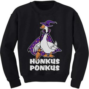 imageTstars Honkus Ponkus Goose Shirt Funny Halloween Costume Youth Kids SweatshirtBlack