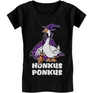 imageTstars Honkus Ponkus Goose Shirt Halloween Costume Toddler Kids Girls Fitted TShirtBlack