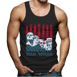 imageTstars Murica Trump Shirt 4th of July Shirts for Men USA American Flag TShirtBlack