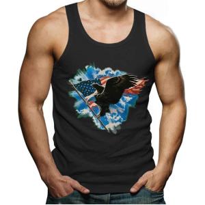 imageTstars Patriotic Shirt for Men 4th of July Eagle Talon American Flag Mens Tank TopBlack