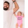 imageTstars Happy Fathers Day Daddy Baby for New First Infant BodysuitHappy 1st  Pink