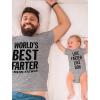 imageTstars Like Farter Like Son Dad and Baby Matching Outfits  New Dads Gifts Fathers Day Shirt and Infant BodysuitDad Gray  Son Gray