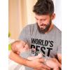imageTstars Like Farter Like Son Dad and Baby Matching Outfits  New Dads Gifts Fathers Day Shirt and Infant BodysuitDad Gray  Son Gray