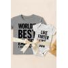 imageTstars Like Farter Like Son Dad and Baby Matching Outfits  New Dads Gifts Fathers Day Shirt and Infant BodysuitDad Gray  Son GrayWhite
