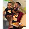 imageTstars Pizza Pie ampamp Slice Dad and Baby Matching Outfits  Fathers Day Dad TShirt and Infant BodysuitDad Black  Baby Black