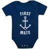 imageTstars First Mate Baby Bodysuit Fathers Day Baby Outfit Infant Sailing ClothesNavy