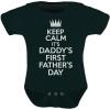 imageTstars Happy 1st Fathers Day Daddy New Dad Gifts Infant Baby Boy Girl Bodysuit 12M Black