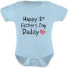 imageTstars Happy Fathers Day Daddy Baby for New First Infant BodysuitHappy 1st  Aqua