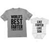 imageTstars Like Farter Like Son Dad and Baby Matching Outfits  New Dads Gifts Fathers Day Shirt and Infant BodysuitDad Gray  Son GrayWhite