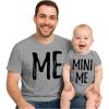 imageTstars Me ampamp Mini Me Dad and Baby Matching Outfits  Fathers Day Set Gift for New Dads and Their Son or DaughterDad Gray  Son Gray