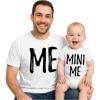 imageTstars Me ampamp Mini Me Dad and Baby Matching Outfits  Fathers Day Set Gift for New Dads and Their Son or DaughterDad White  Son White