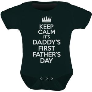 imageTstars Happy 1st Fathers Day Daddy New Dad Gifts Infant Baby Boy Girl Bodysuit 12M Black