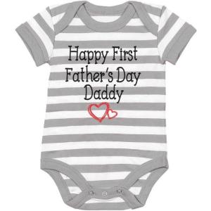 imageTstars Happy First Day Daddy New BabyGrayWhite