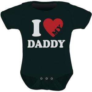 imageTstars I Love My DaddyMommy MothersFathers Day Unisex Cute Baby BodysuitBlack