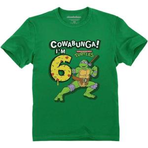 imageTstars TMNT Mutant Birthday Dude Shirt Cowabunga Its My Birthday Ninja Pizza for Boys 4th 5th 6th Toddler Kids TShirtCowabunga 6th  Green