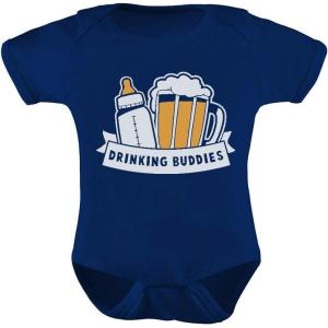 imageTstars TeeStars  Drinking Buddies Baby ampamp Dad Cute Baby BodysuitNavy