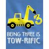imageTstars  4th Birthday Tractor Construction Party Toddler Kids TShirtGray