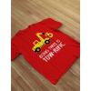 imageTstars  4th Birthday Tractor Construction Party Toddler Kids TShirtGray
