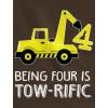 imageTstars  4th Birthday Tractor Construction Party Toddler Kids TShirtGreen